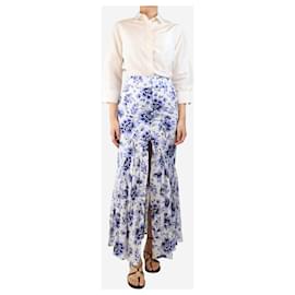 Autre Marque-Blue and white Delilah midi skirt - size S-Blue