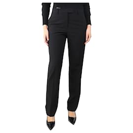 Jil Sander-Black wool straight-leg tailored trousers - size UK 12-Black