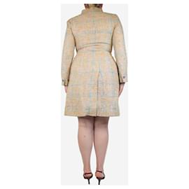 Chanel-Manteau à carreaux sable - taille UK 12-Autre