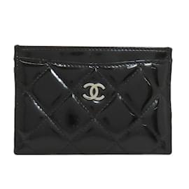 Chanel-Porte-cartes de visite Chanel Matelassé Coco Mark-Noir