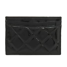 Chanel-Porte-cartes de visite Chanel Matelassé Coco Mark-Noir