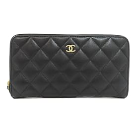 Chanel-Chanel Matelasse Coco Mark Long Wallet-Black