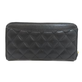 Chanel-Chanel Matelasse Coco Mark Long Wallet-Black