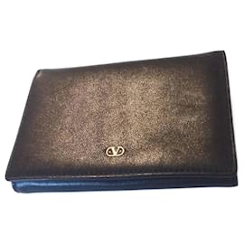 Valentino-Excellent condition for this black leather vintage wallet-Noir