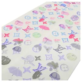 Louis Vuitton-Foulard en soie Louis Vuitton-Rose,Blanc,Bleu