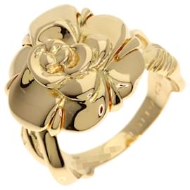 Chanel-Chanel Camellia Band Ring in 18K Yellow Gold-Other