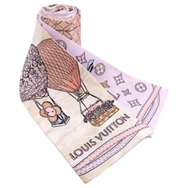 Louis Vuitton-Louis Vuitton M77680 Bandeau Up and Away Scarf-Pink,Beige