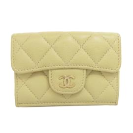 Chanel-Portefeuille bi-fold Matelassé Chanel-Beige