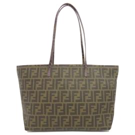 Fendi-Sac fourre-tout Zucca Fendi pour femmes-Marron
