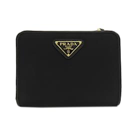 Prada-Prada Bi-Fold Wallet in Black Nylon-Black