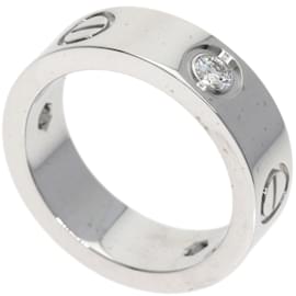 Cartier-Bague Cartier Love Demi-Diamant en Or Blanc 18K-Autre