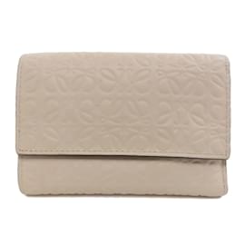 Loewe-Loewe Anagram Bi-fold Wallet-Beige