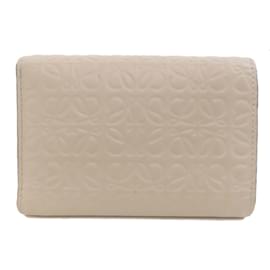 Loewe-Loewe Anagram Bi-fold Wallet-Beige