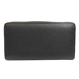 Gucci-Gucci 700484 Round Horsebit Long Wallet-Black