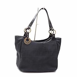Fendi-Fendi Shoulder Bag Zucca-Black