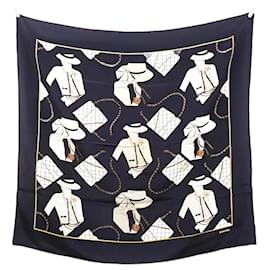 Chanel-Chanel Beige and Black Scarf Muffler-Black,Beige