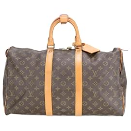 Louis Vuitton-Louis Vuitton Monogram Keepall 45 M41428 Boston Bag-Brown