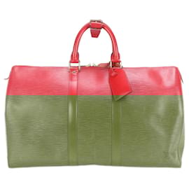 Louis Vuitton-Louis Vuitton Epi Keepall 45 Boston Bag-Red