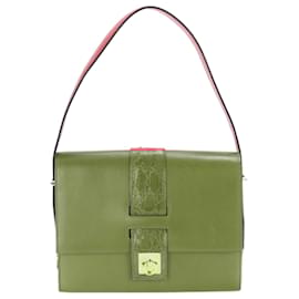 Céline-Celine Leather Shoulder Bag Tote Handbag-Red