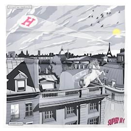 Hermès-Hermes Carré 70 Minuit au Faubourg Midnight Scarf-Brown