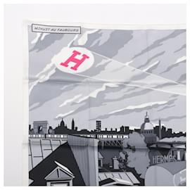 Hermès-Hermes Carré 70 Minuit au Faubourg Midnight Scarf-Brown