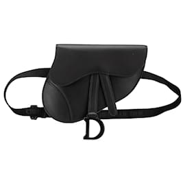 Dior-Dior Black Ultra Matte Calfskin Saddle Belt Bag-Black