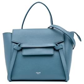 Céline-Celine Blue Nano Grained Calfskin Belt Bag-Blue,Light blue