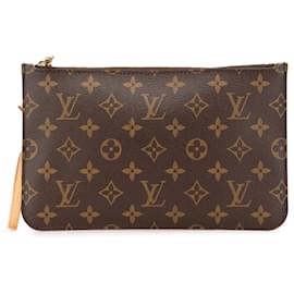 Louis Vuitton-Pochete Neverfull Monograma Marrom Louis Vuitton-Marrom