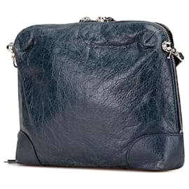 Balenciaga-Reporter croisé classique Motocross en agneau bleu Balenciaga-Bleu,Bleu Marine