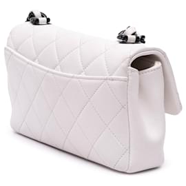 Chanel-Chanel Blanc Petit Caviar Matelassé Mon Tout Sac-Blanc