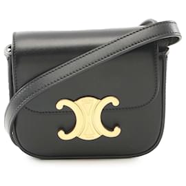 Céline-Celine Black Mini Calfskin Claude Crossbody-Black