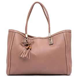 Gucci-Gucci Pink Large Leather Bella Tote-Pink