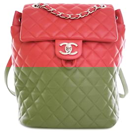 Chanel-Sac à dos Urban Spirit en cuir d'agneau rouge petit de Chanel-Rouge