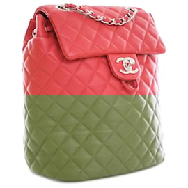 Chanel-Sac à dos Urban Spirit en cuir d'agneau rouge petit de Chanel-Rouge