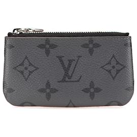 Louis Vuitton-Louis Vuitton Gray Monogram Eclipse Reverse Pochette Cles-Brown