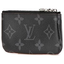 Louis Vuitton-Louis Vuitton Gray Monogram Eclipse Reverse Pochette Cles-Brown
