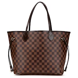 Louis Vuitton-Louis Vuitton Brown Damier Ebene Neverfull MM-Brown