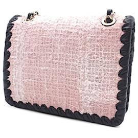 Chanel-Chanel Mini Tweed Rose Mon Cadre Flap-Noir,Rose