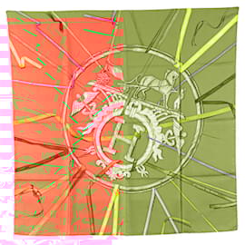 Hermès-Hermès Orange Attrape Tes Reves Silk Scarf-Orange