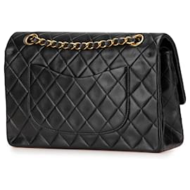 Chanel-Chanel Black Medium Classic Lambskin Double Flap-Black