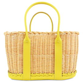 Hermès-Hermès Brown Osier Wicker et Swift Garden Party Picnic 36-Marron,Beige