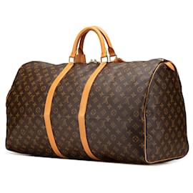 Louis Vuitton-Louis Vuitton Brown Monogram Keepall 60-Brown
