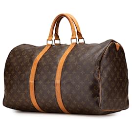 Louis Vuitton-Louis Vuitton Brown Monogram Keepall 50-Brown