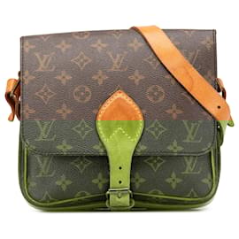 Louis Vuitton-Louis Vuitton Brown Monogram Cartouchiere MM-Brown