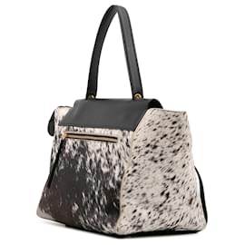 Céline-Celine Black Limited Edition Mini Pony Hair and Calfskin Belt Bag-Black