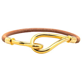 Hermès-Bracelet en cuir Hermès Brown Jumbo Hook-Marron