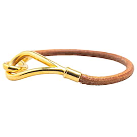 Hermès-Bracelet en cuir Hermès Brown Jumbo Hook-Marron