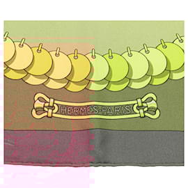 Hermès-Hermès Brown Kosmima Silk Scarf-Brown,Beige