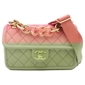 Chanel-Chanel Rose Petit Caviar Matelassé Sunset On The Sea Flap-Rose