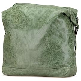 Balenciaga-Balenciaga Green Lambskin Motocross Classic Day Messenger Bag-Green